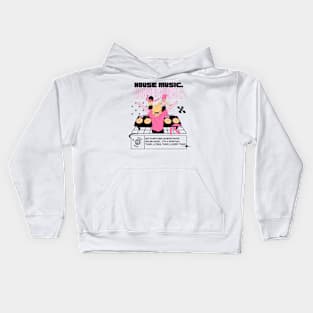 HOUSE MUSIC  - Dj Dancefloor (black/pink) Kids Hoodie